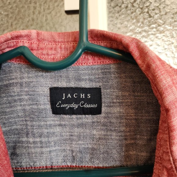 Jachs Everyday Classics Red Button Up Shirt in Size Small - Picture 2 of 3